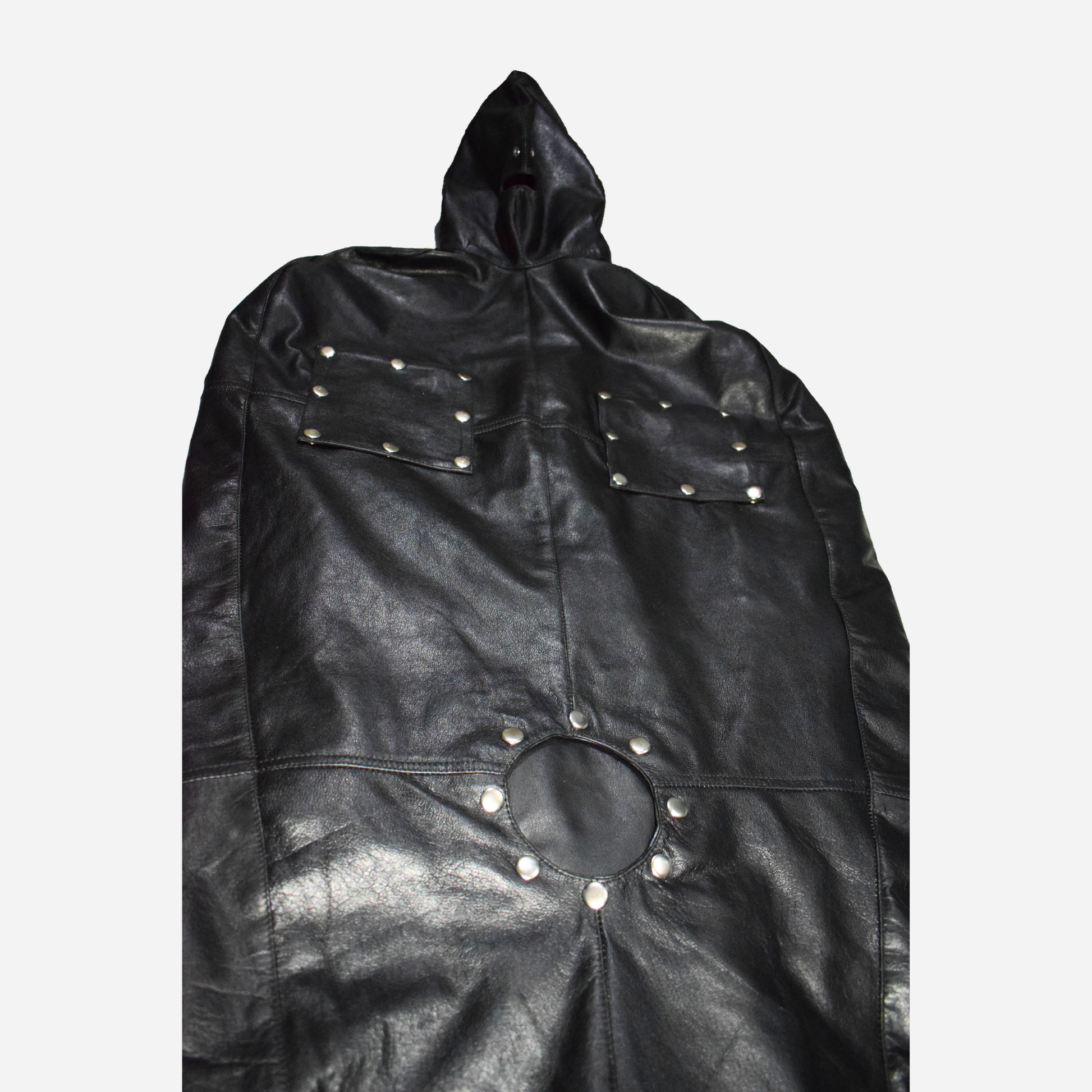 Discover ultimate restraint and comfort with our Premium Bondage Sleepsack. Crafted from 100% genuine leather, it offers full-body coverage, adjustable fit, and convenient access with a rear YKK zipper and detachable flaps. Available in standard and custom sizes. Enhance your BDSM experience today!