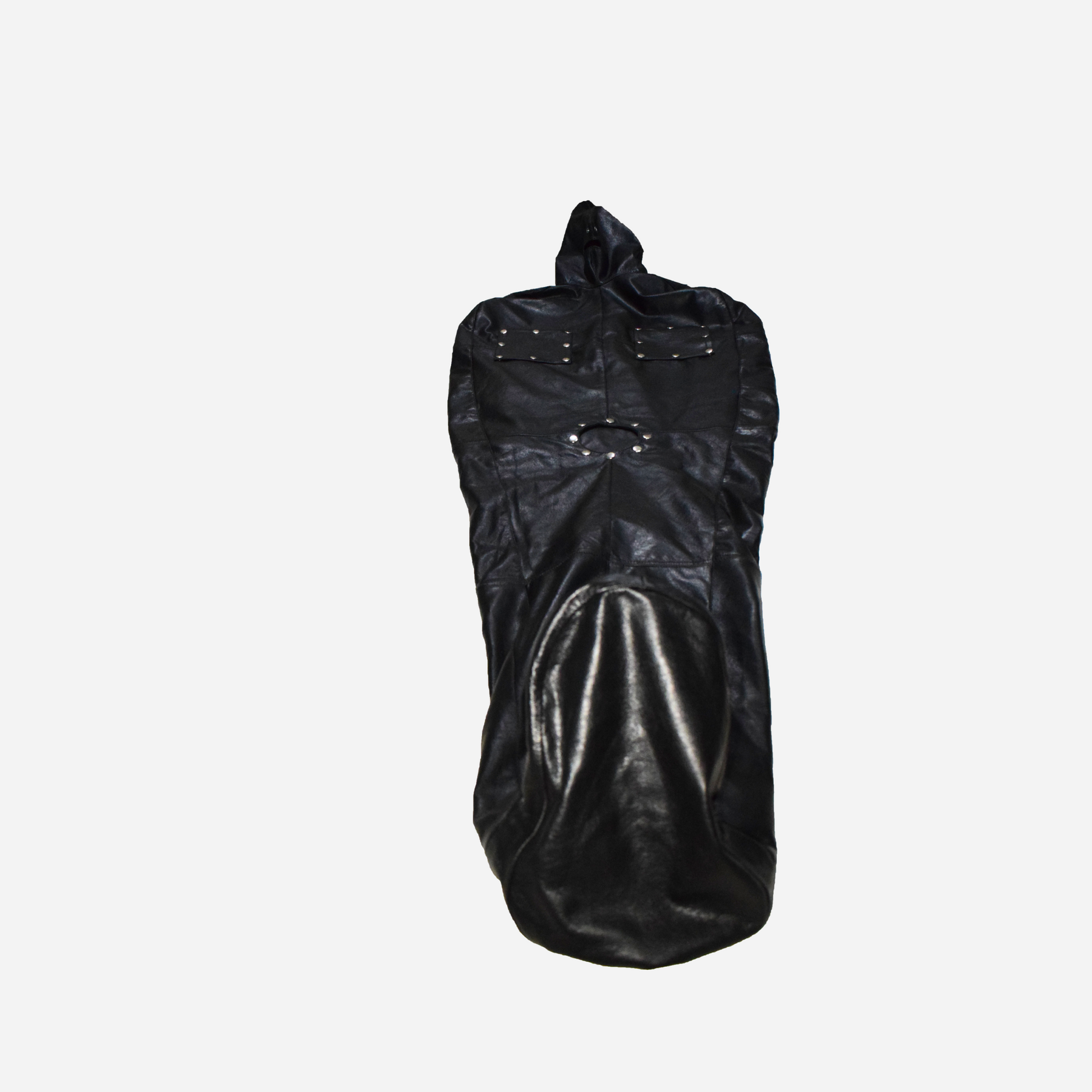 Discover ultimate restraint and comfort with our Premium Bondage Sleepsack. Crafted from 100% genuine leather, it offers full-body coverage, adjustable fit, and convenient access with a rear YKK zipper and detachable flaps. Available in standard and custom sizes. Enhance your BDSM experience today!