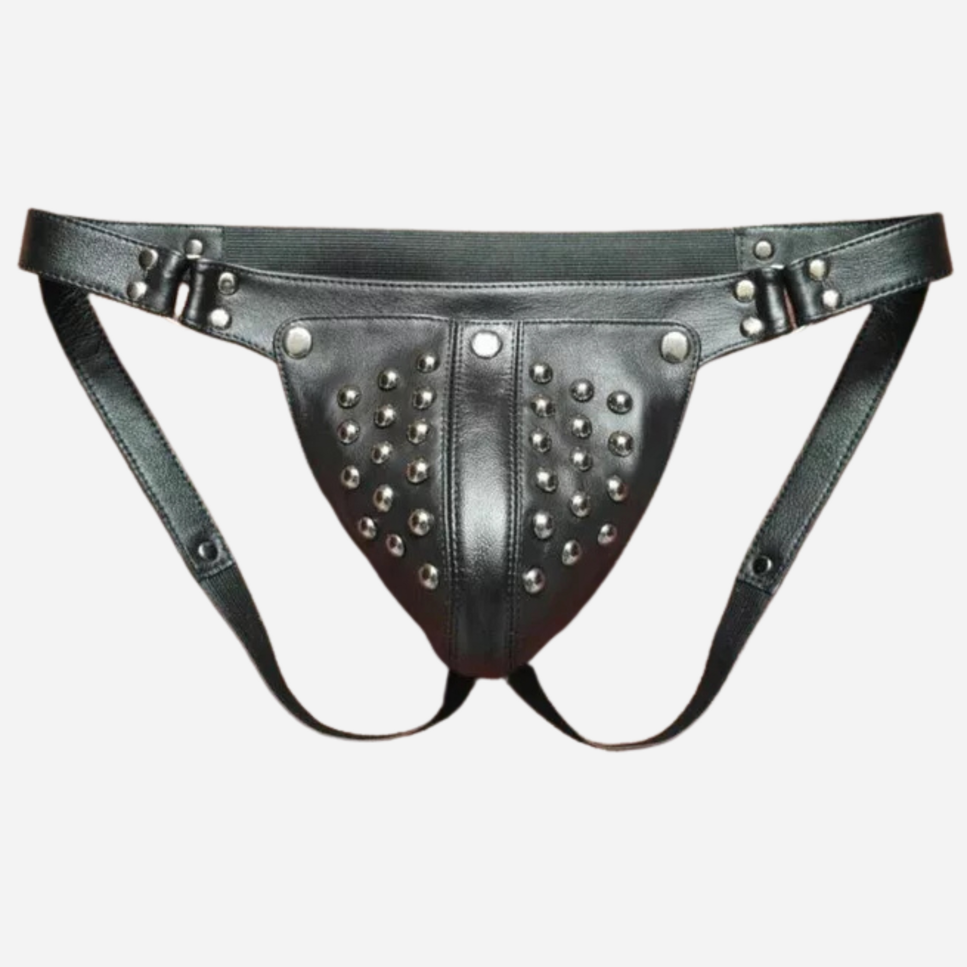 Our Men's Real Leather Thong Pouch Slip String Underwear. Made from premium sheepskin leather, these stylish briefs feature a supportive jockstrap thong design, detachable slip, and adjustable string waistband for ultimate comfort. Perfect for special occasions or daily wear!